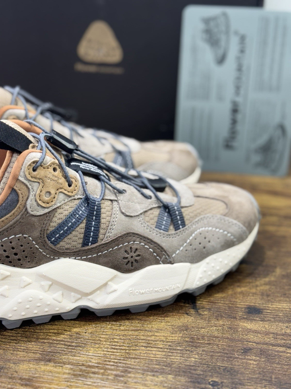 Flower Mountain Tiger Hill Brown Beige  Casual Uomo 41