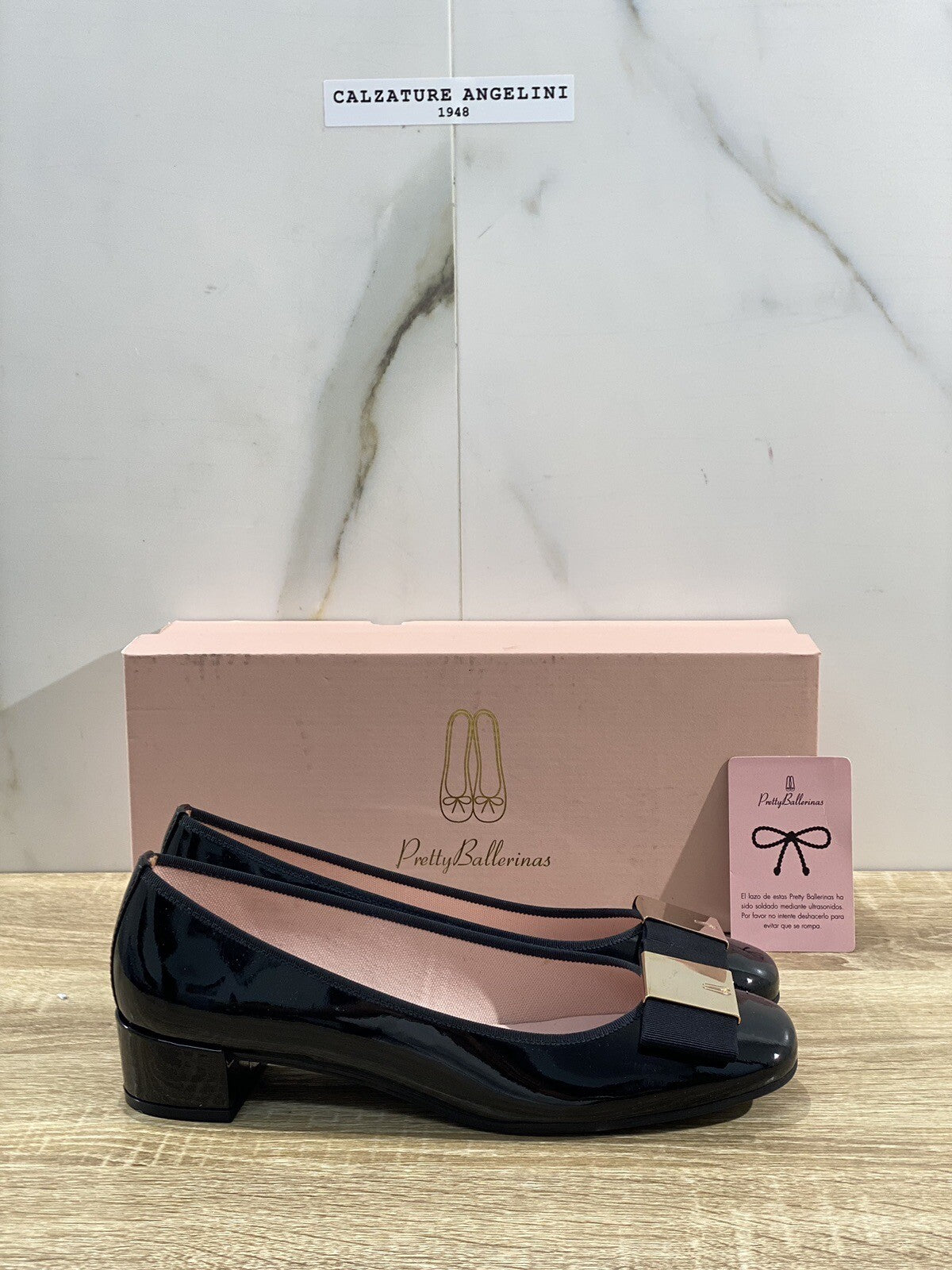 Pretty Ballerinas Scarpa Donna Lindsay Nero Pelle Vernice Ballerina Donna 38.5