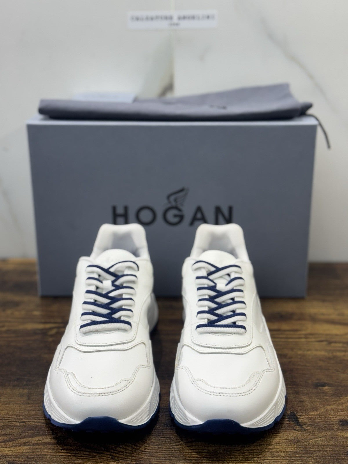 Hogan New Hyperlight Sneaker Pelle Bianca  Memory Foam Luxury Hogan Uomo 42.5
