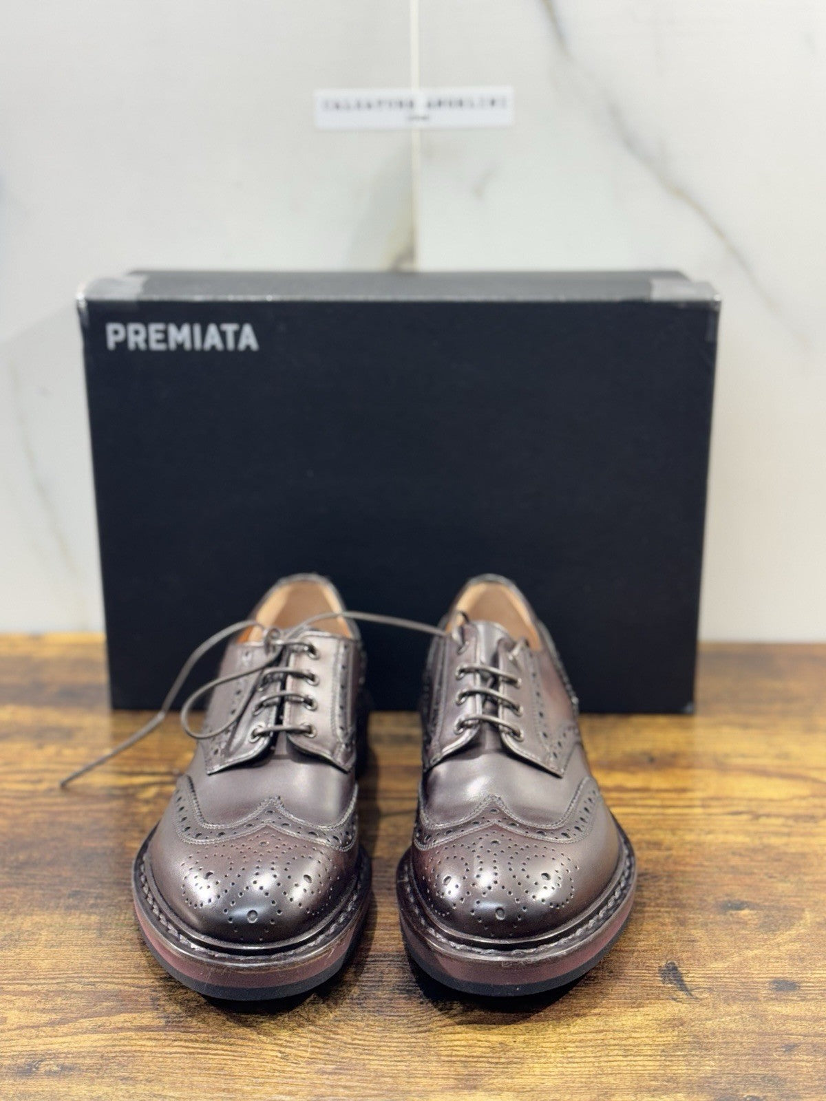 Premiata Derby Brogue  1 Linea Pelle Ebano Luxury Premiata Men Shoe 39