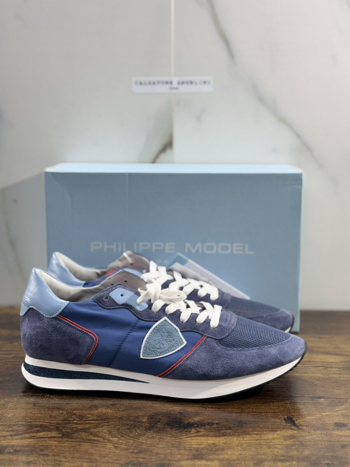 Philippe Model Tropez  Mondial Pop low man mondial sneaker Blu  45