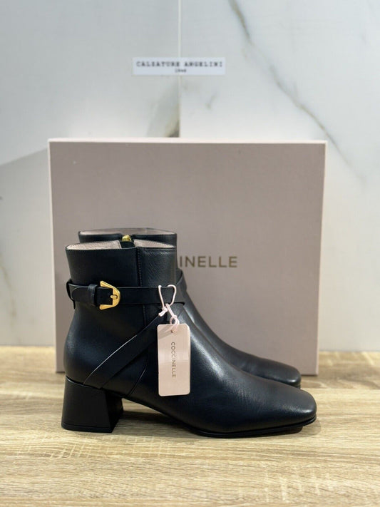 Coccinelle Stivaletto Donna Pelle Nera Con Tacco Luxury Coccinelle Woman Boot 40