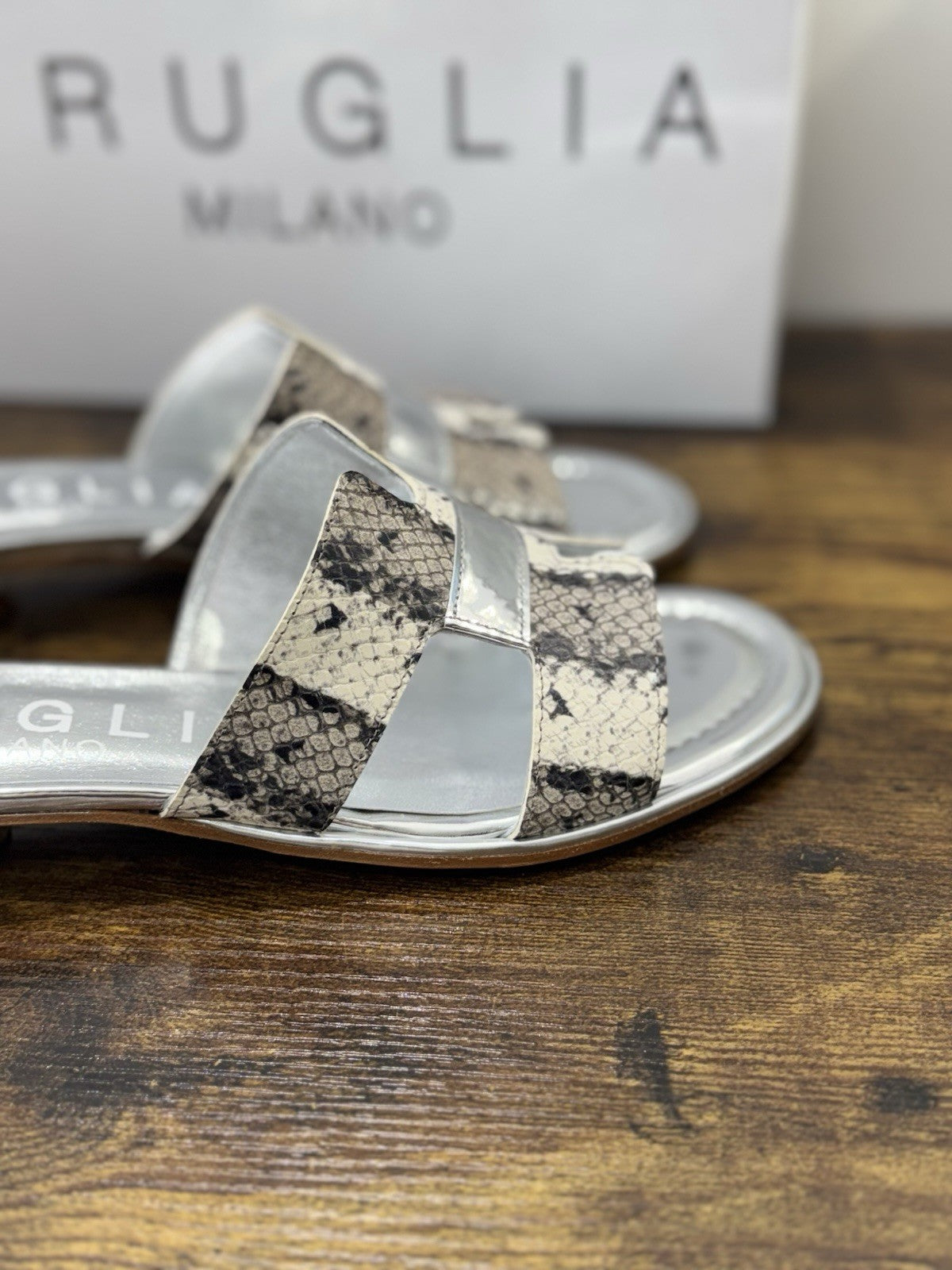 Bruglia Milano Sandalo Donna Argento   Pelle  Top Quality Scarpe Donna 41