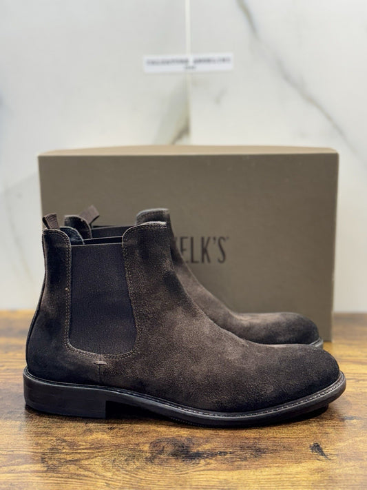 Pawelk’s Chelsea Boot Uomo Suede Testa Moro Made In Italy 41
