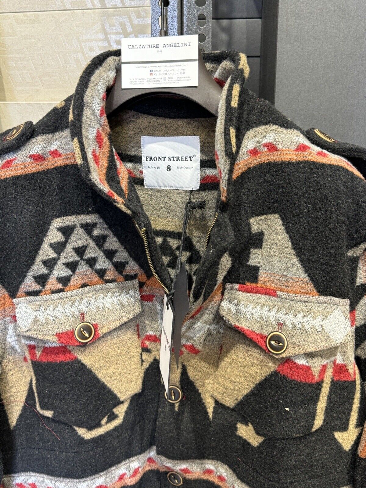 Front Street 8 Giacca 4 Tasche   Uomo Navajo  Azteco    Casual Men Jacket 54