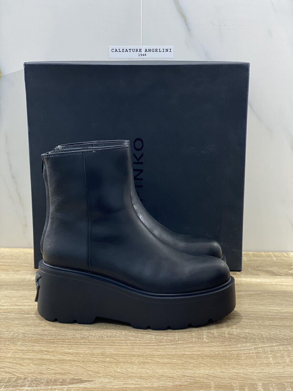 Pinko Stivaletto donna Bahia in pelle nera luxury pinko boot woman 40