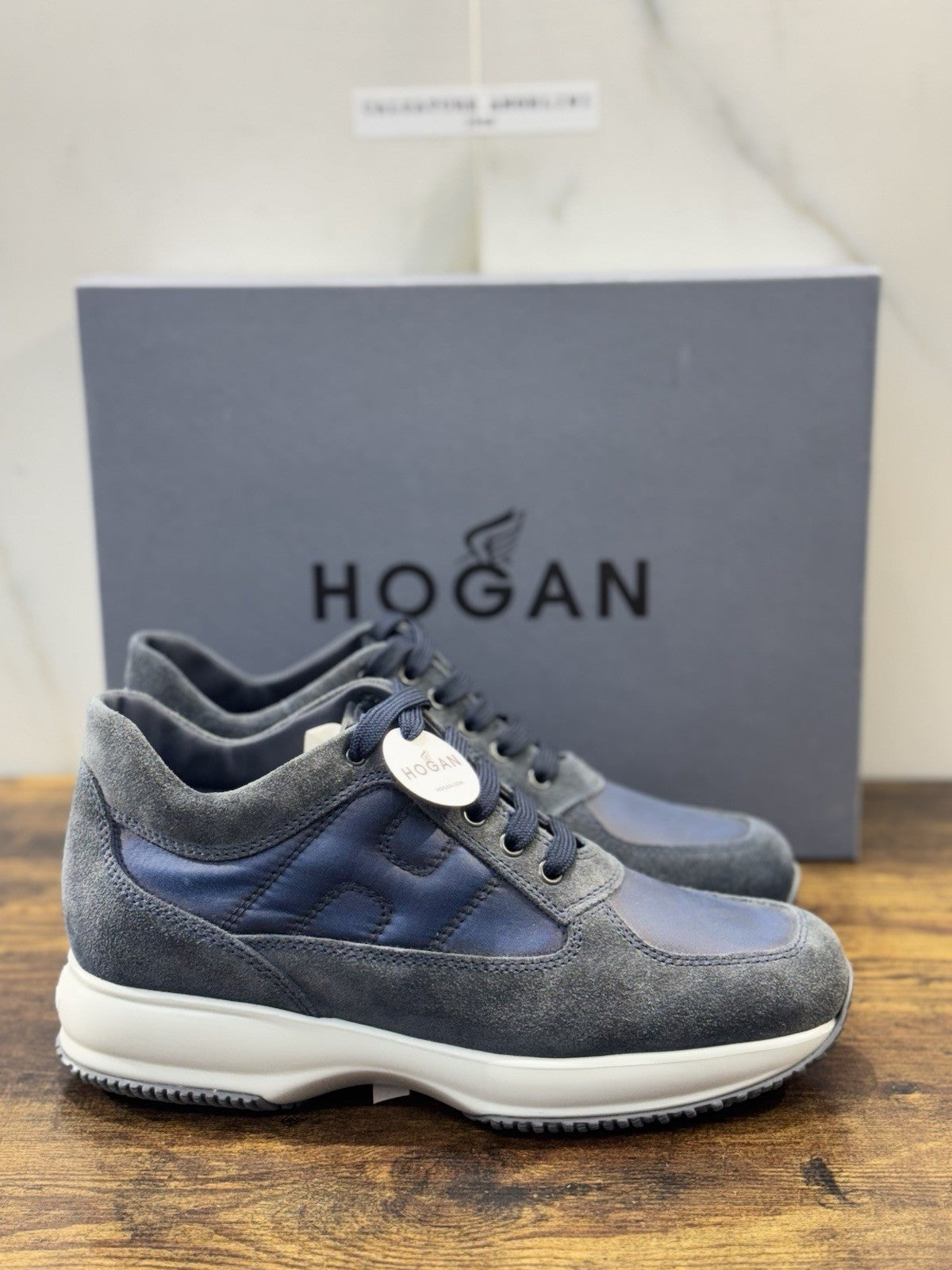 Hogan Interactive Suede Blu  Casual Uomo Hogan 42