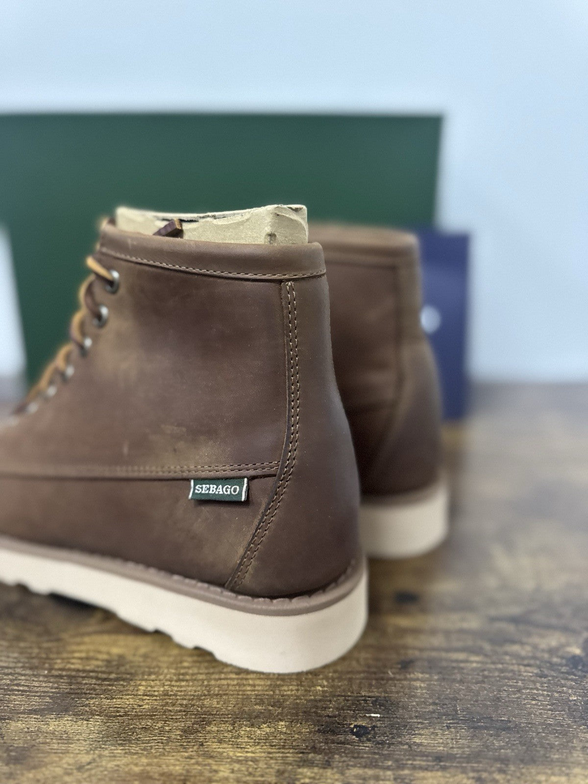 Sebago Tala Mid Pelle Brown Tan Boot Casual Sebago Uomo 42