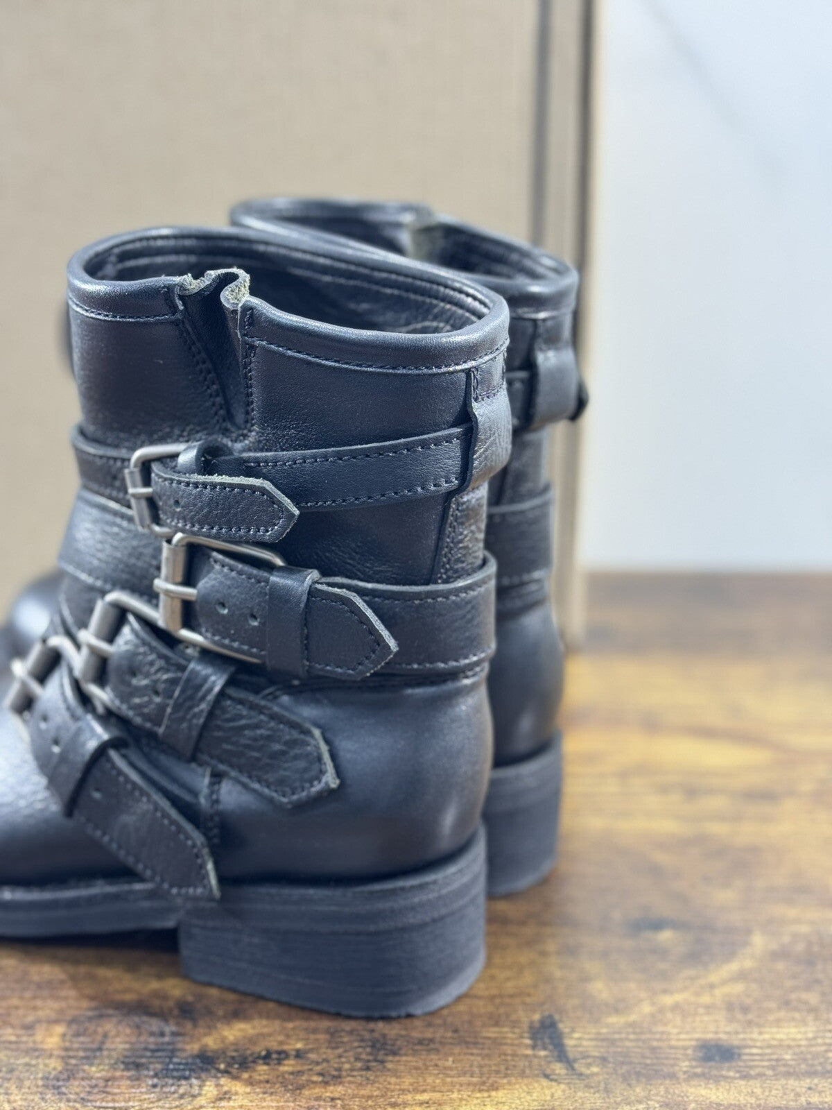 Ash Biker Donna Pelle Nero Made In Mexico Top Quality Ash Icon Boot 36