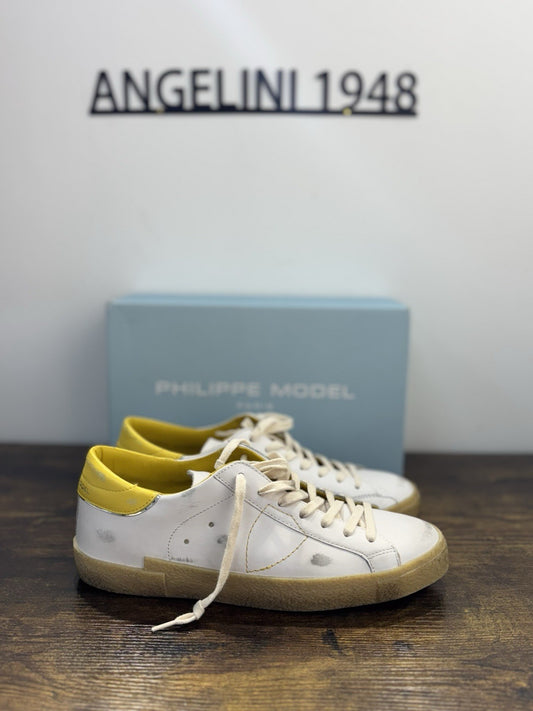 Philippe Model Paris Low Pelle Bianca Limited Edition   Casual Sneaker Uomo 40