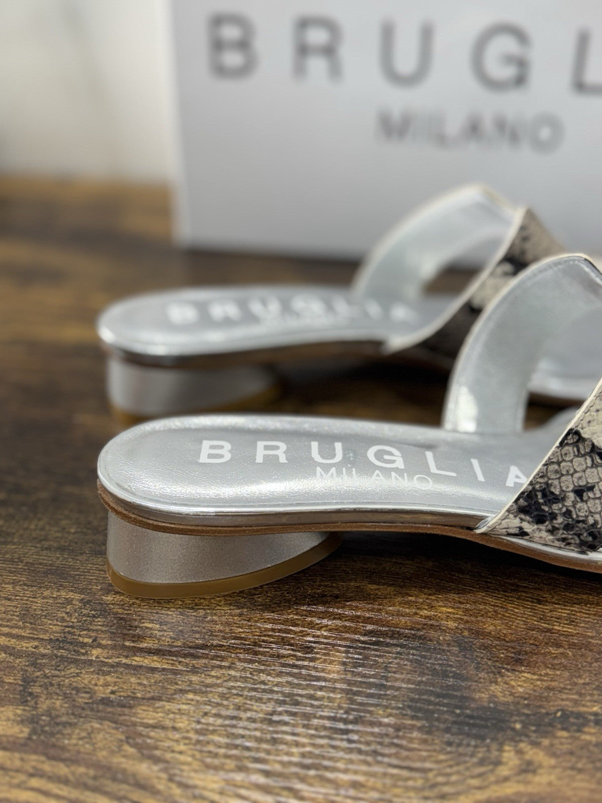 Bruglia Milano Sandalo Donna Argento   Pelle  Top Quality Scarpe Donna 41