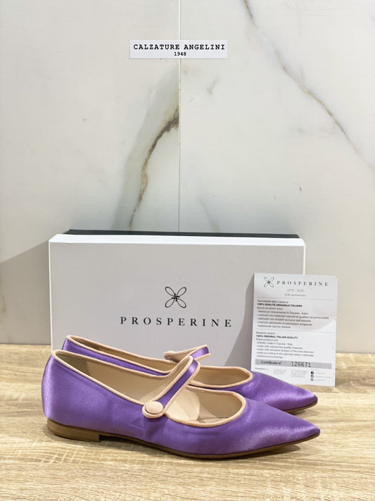 Prosperine Donna  Ballerina Lavorazione Sacchetto Raso Viola 37