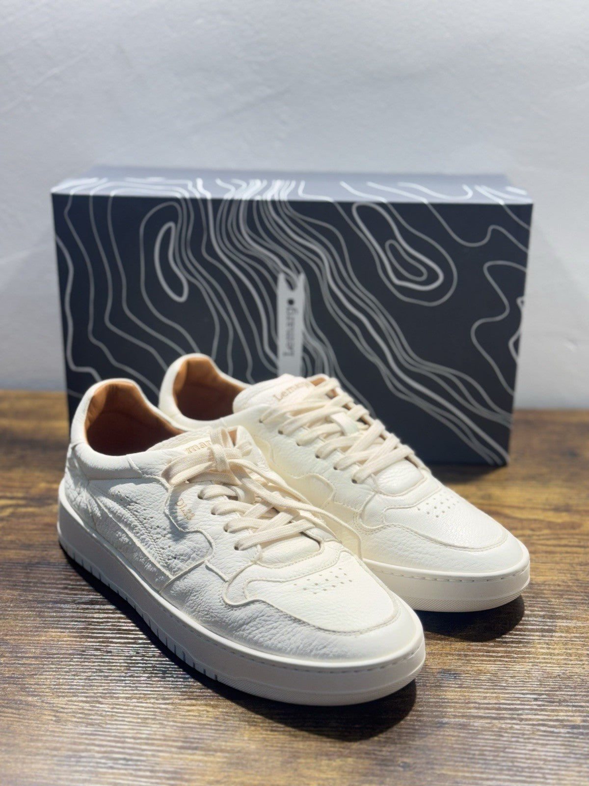 Lemargo Sneaker Pelle Cervo Burro Casual Luxury Handmade Uomo 43
