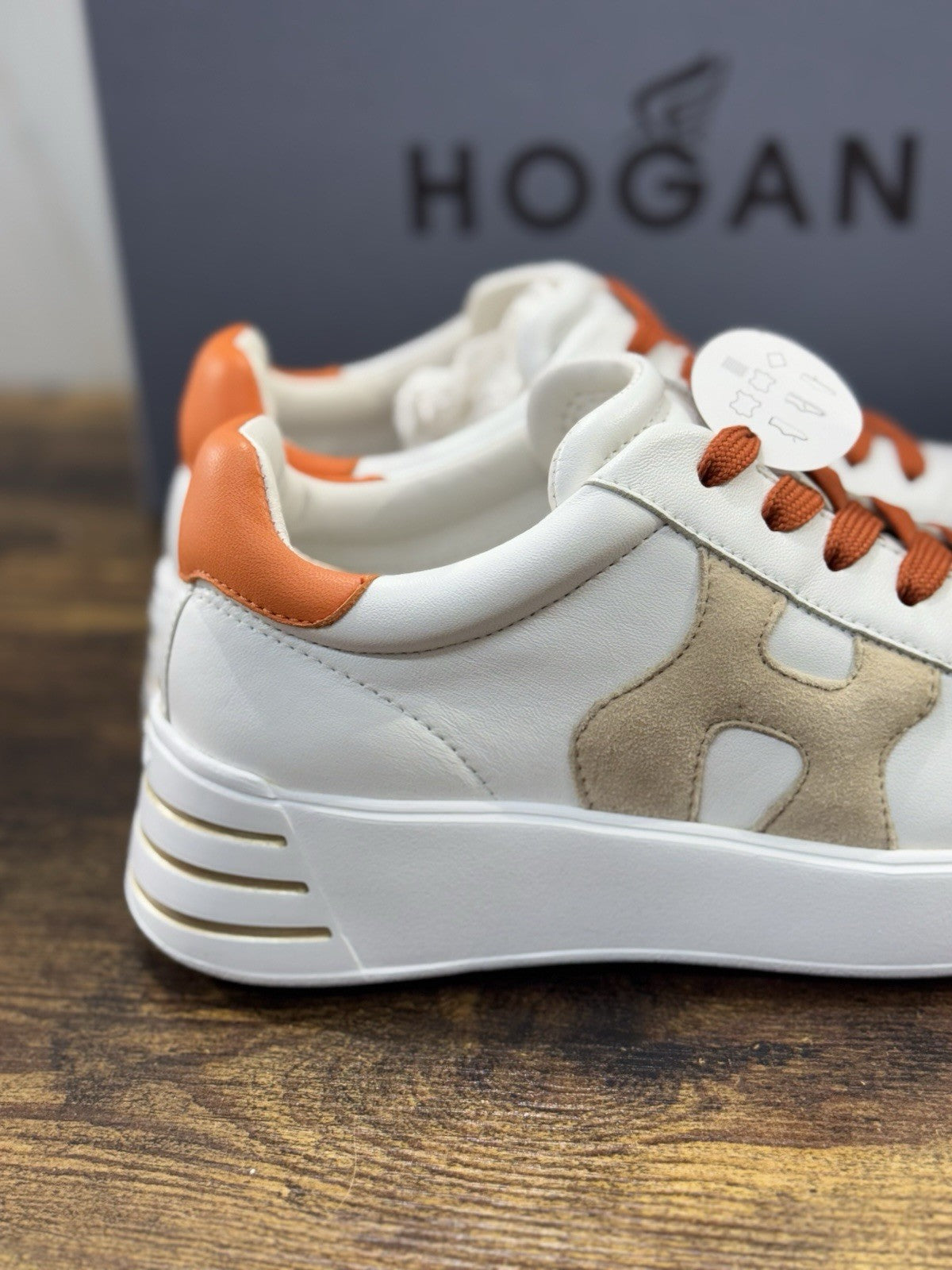 Hogan Rebel H564 Sneaker Pelle Bianca Casual Hogan Donna 35.5