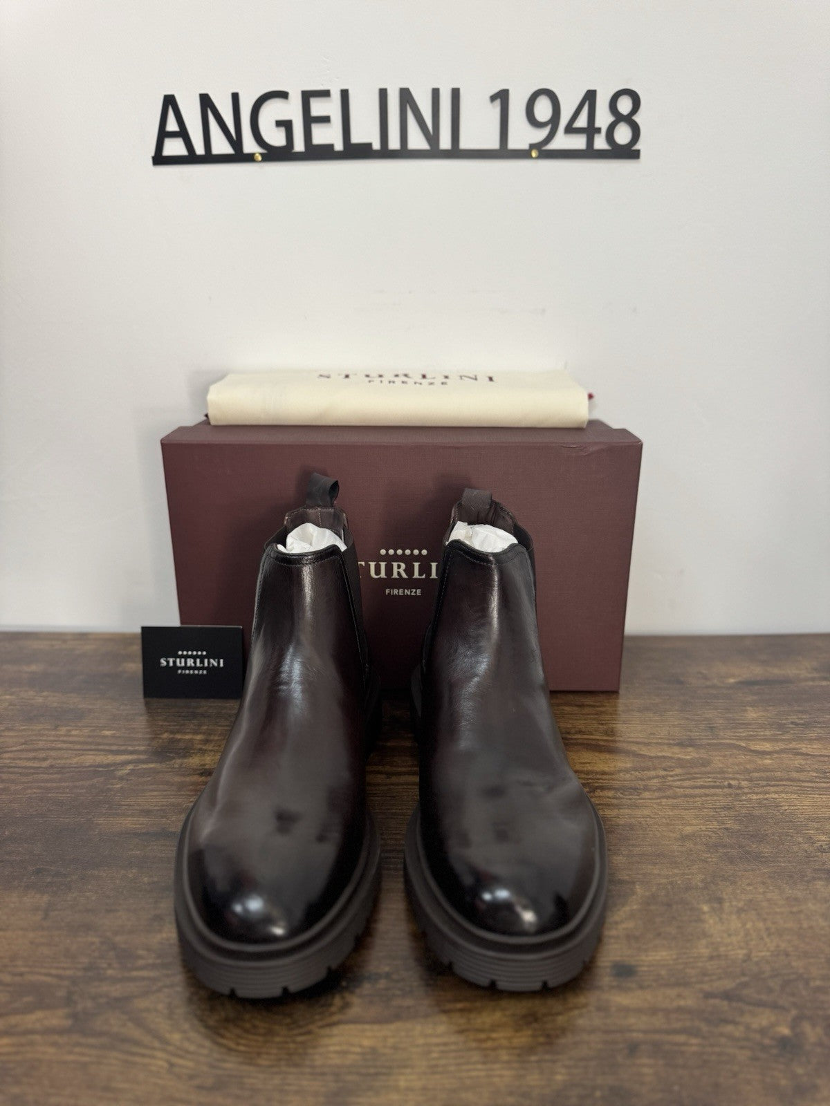 Sturlini Chelsea Boot Pelle Marrone Casual Ultra Flex Uomo 41