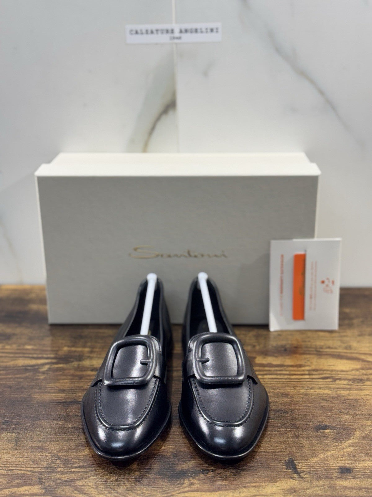 Santoni Mocassino Pelle Nera Luxury Santoni Scarpe Donna 37