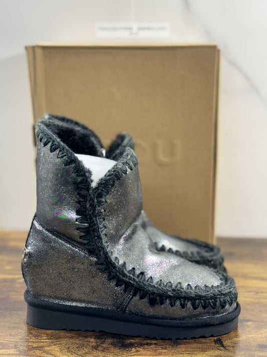 Mou Inner Wedge Nero Laminato Casual Mou Woman Boot 36