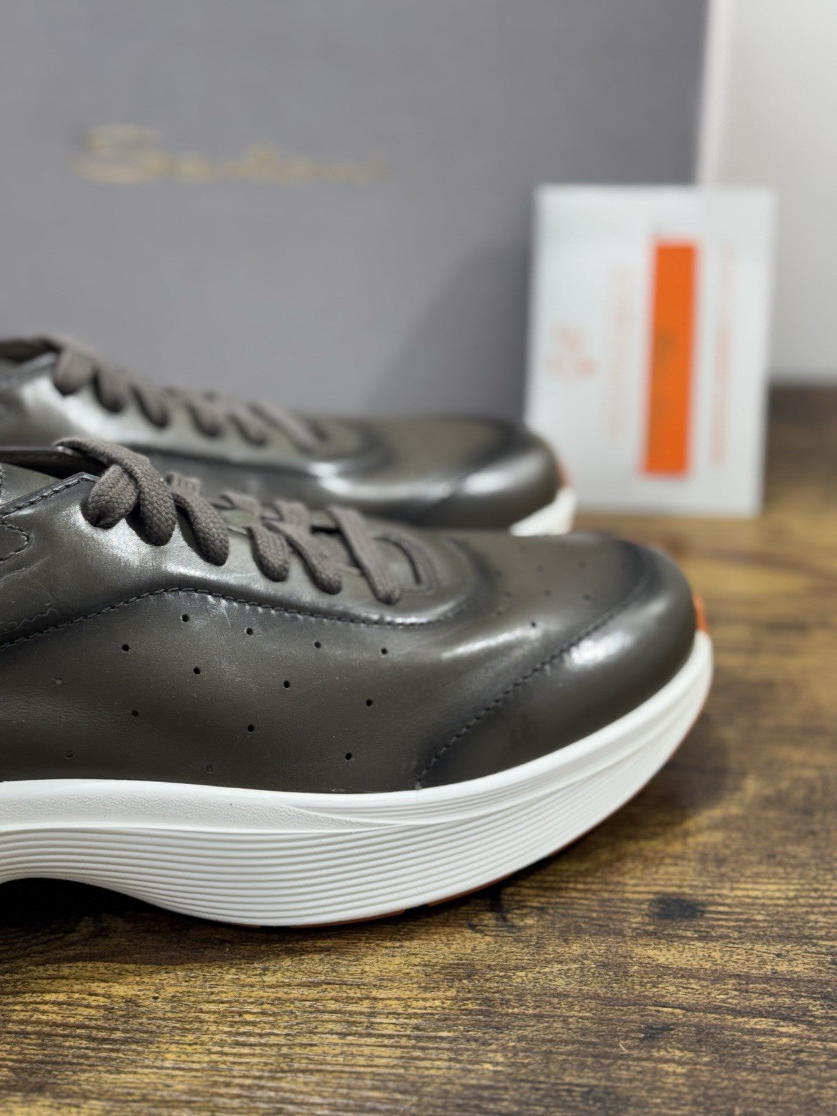 Santoni Sneaker Pelle Grey Easy Bounce  New Santoni Sneaker Uomo 43