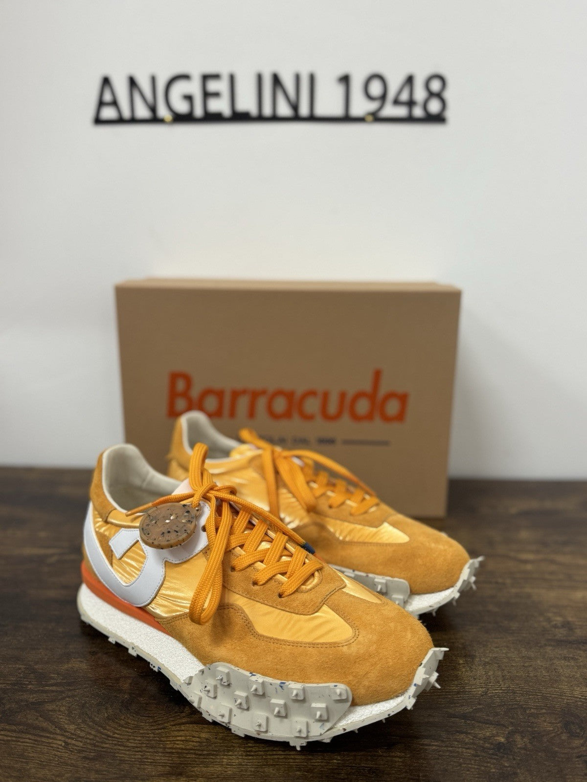 Barracuda Sneaker Suede Arancio Casual Scarpa Uomo 43