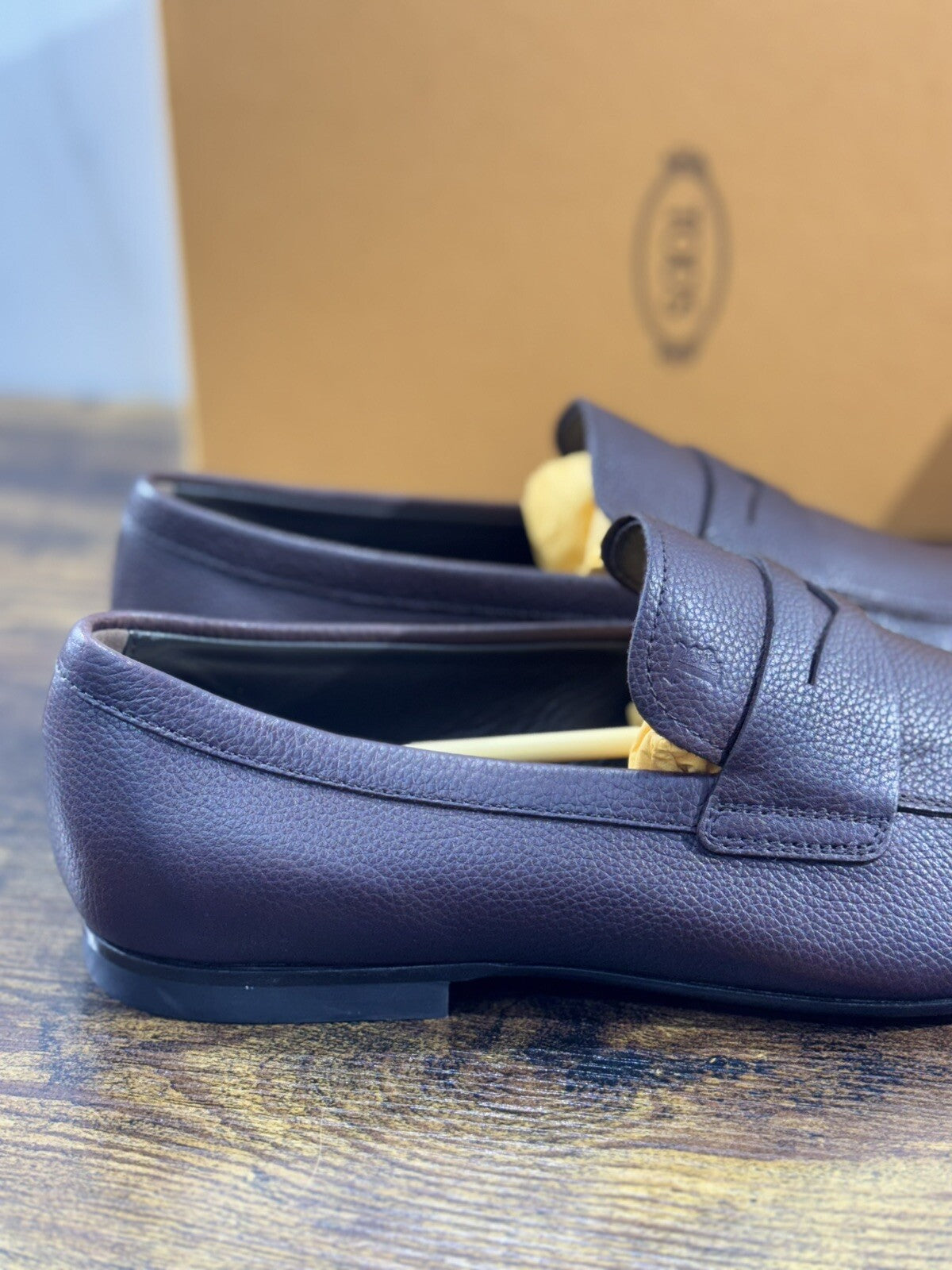 Tod’s Mocassino Uomo Fondo Cuoio Pelle Castagno   Luxury Tod’s Loafer Men 41