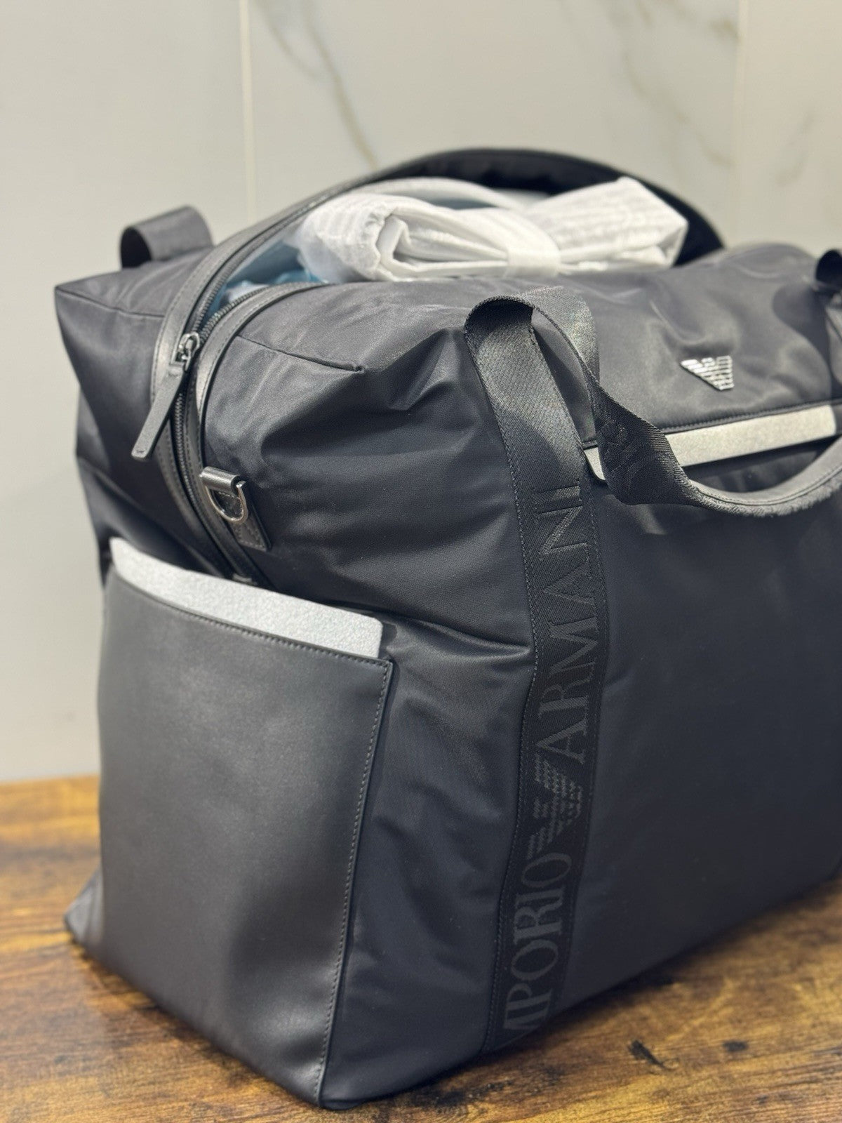 Borsone Viaggio Emporio Armani Black Beauty One Casual Travel Bag Armani Nero
