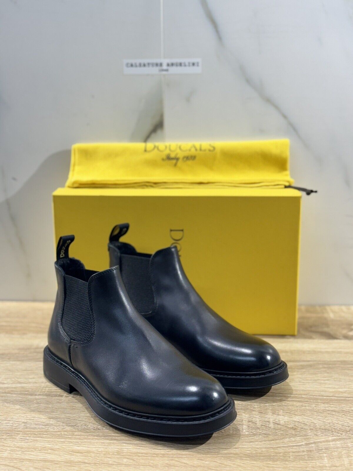 Doucal’s Chelsea Boot Uomo   Luxury Men Doucal’s Men Boot Pelle Nero 40