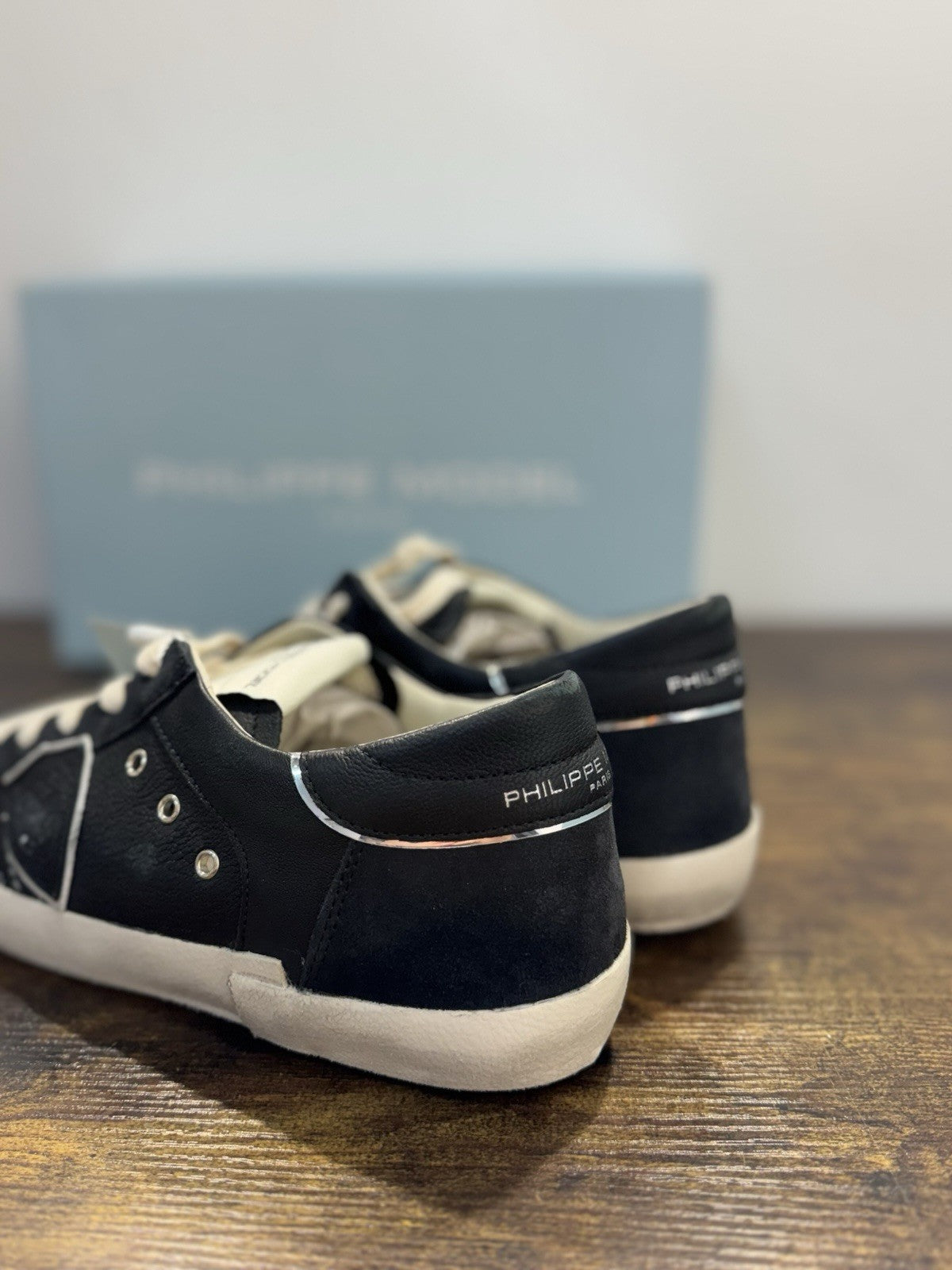 Philippe Model Paris Low Pelle Nera Casual Sneaker Uomo 45