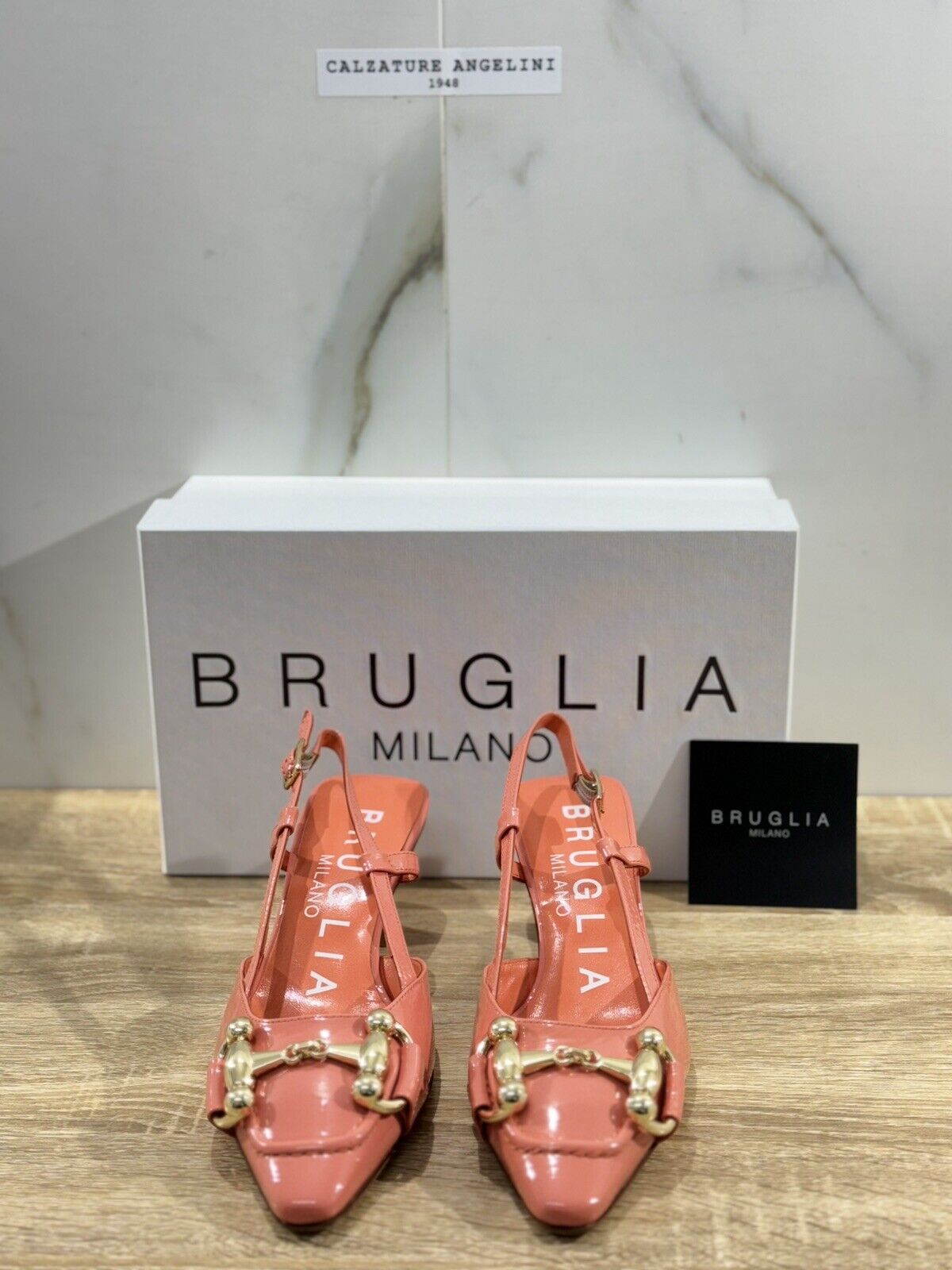 Bruglia Milano Slingback  Donna Corallo   Luxury Casual Sandal  Handmade 36