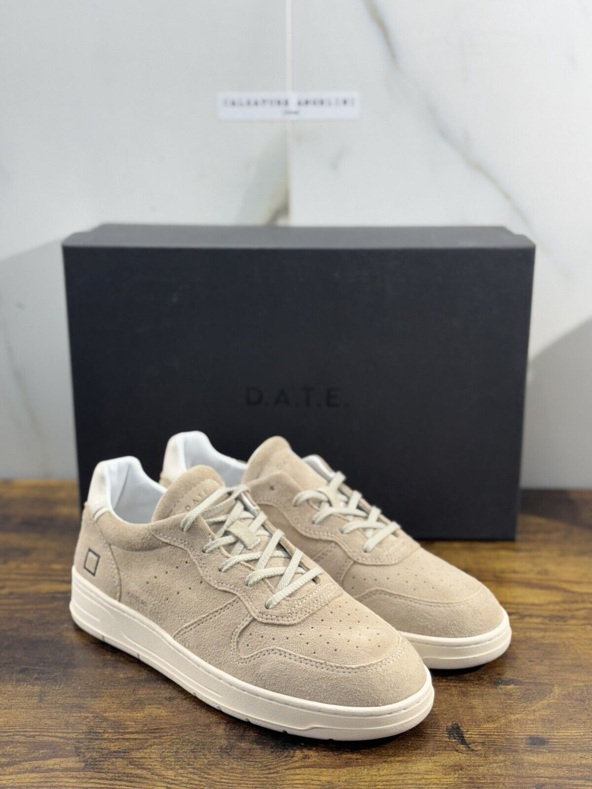 D.A.T.E Court 2.0 Uomo  sneaker Pelle Suede Beige  Casual Shoes 41