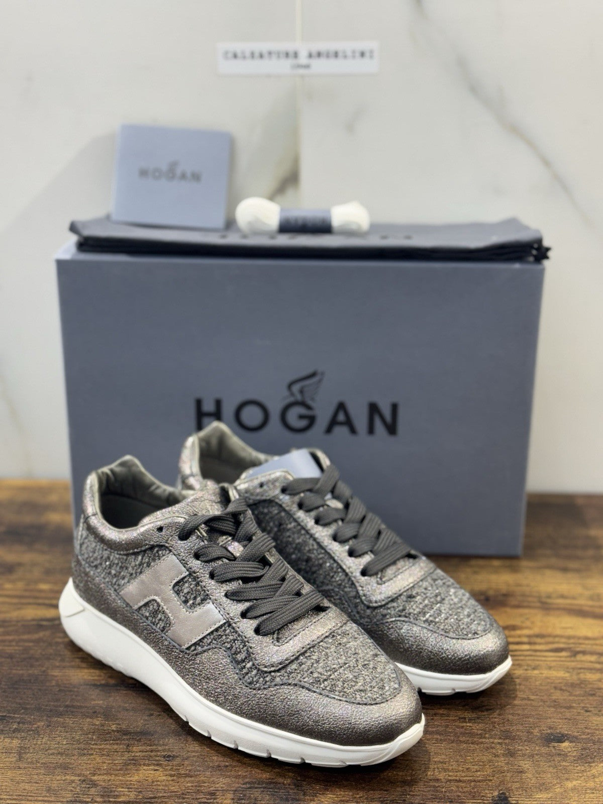 Hogan Interactive 3 Sneaker Pelle Grigia   Casual Hogan Donna 37.5