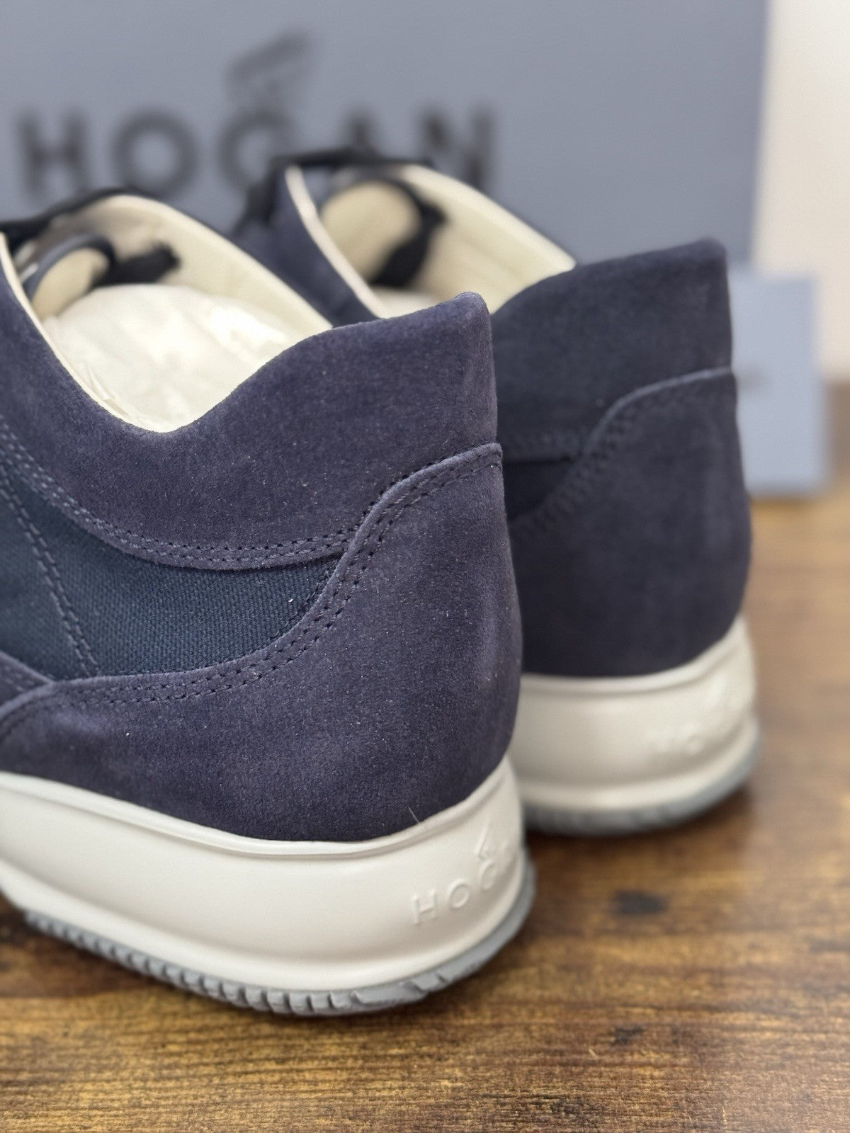 Hogan Interactive Icon Pelle Suede Blu  Casual Sneaker Hogan Uomo 43