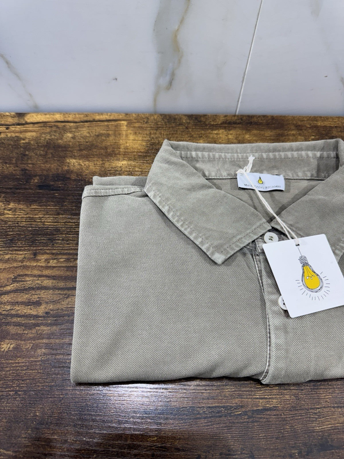 Magazzino Ricambi Polo In Piquet Tufo  Made In Italy Uomo 54