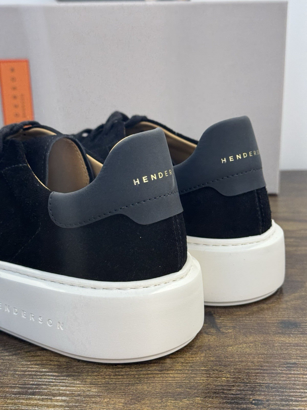 Henderson Baracco Sneaker Suede Nero Extra Light Casual Luxury Uomo 41