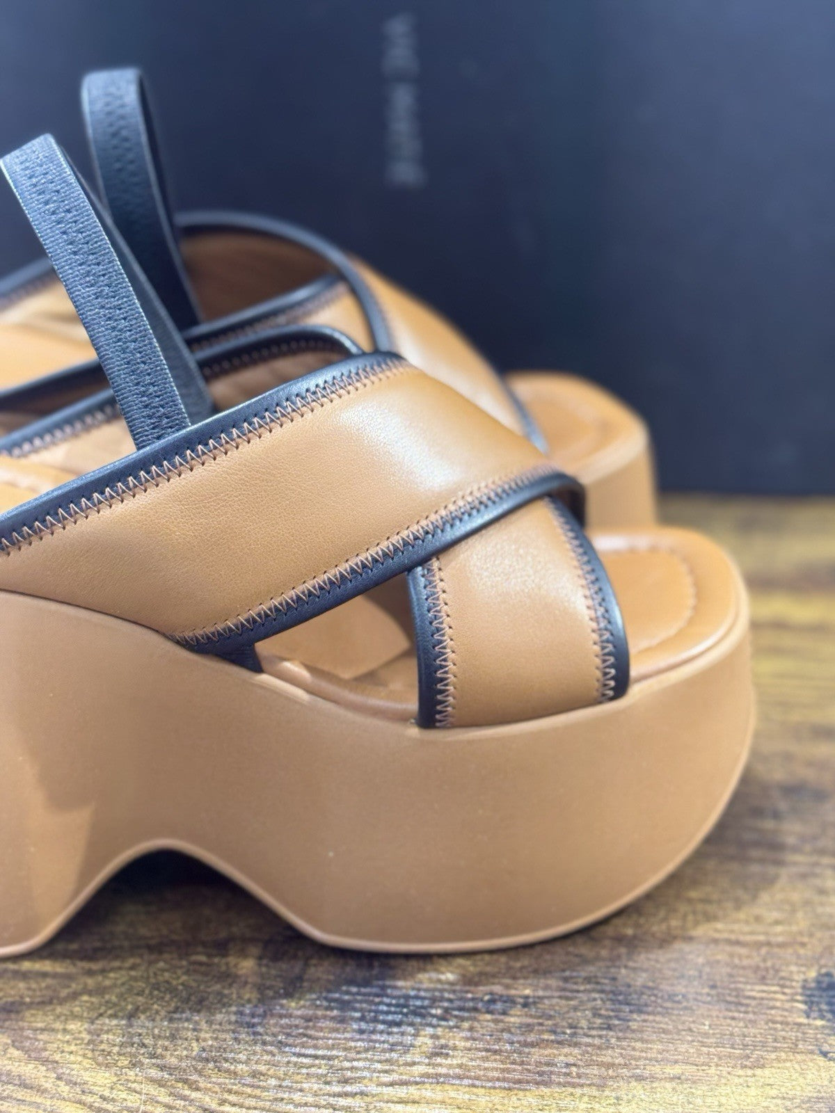 Vic Matie’ Sandalo Donna Travel Zeppa Pelle Cuoio Extra Light 38