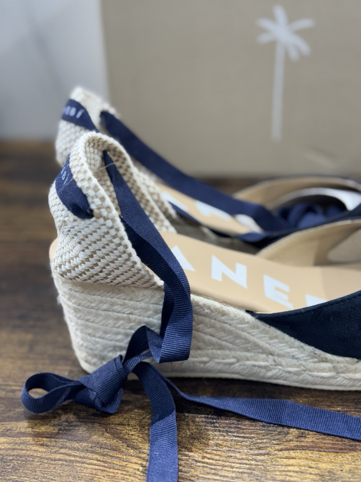 Manebi Espadrilles Suede Blu Zeppa Casual Manebi Shoes Donna 41