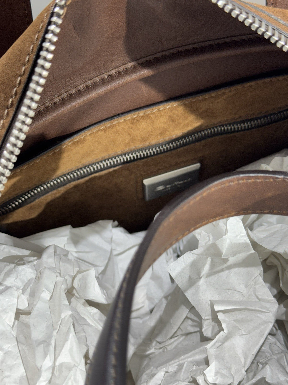 Borsone Weekend Viaggio Santoni Pelle Cuoio    Travel Bag Santoni Men Business