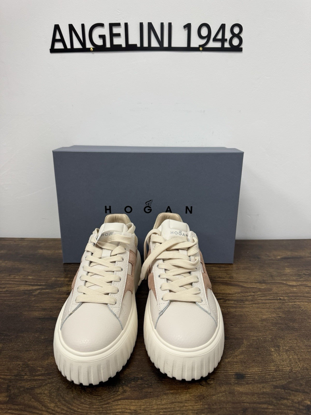 Hogan H Stripes Pelle Bianco Rosa   Casual Hogan Donna 37