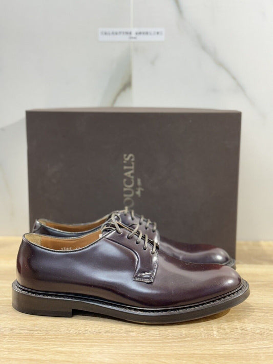 Doucal’s Derby  Uomo Pelle Burgundy  Luxury Doucal’s Men Shoes Derby 42.5