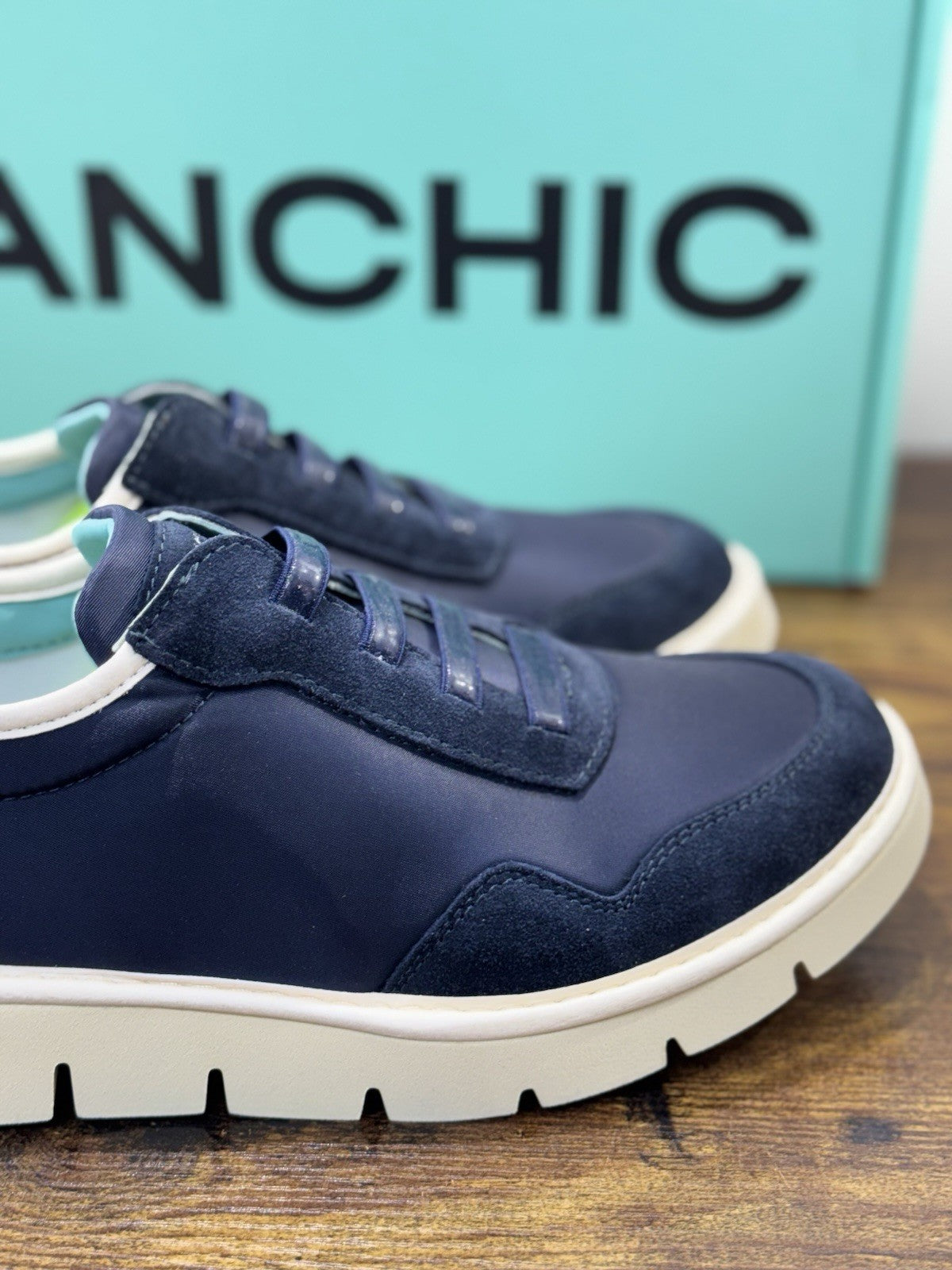 Panchic Slip On Scarpa Suede Nylon Blu   Casual Uomo 41