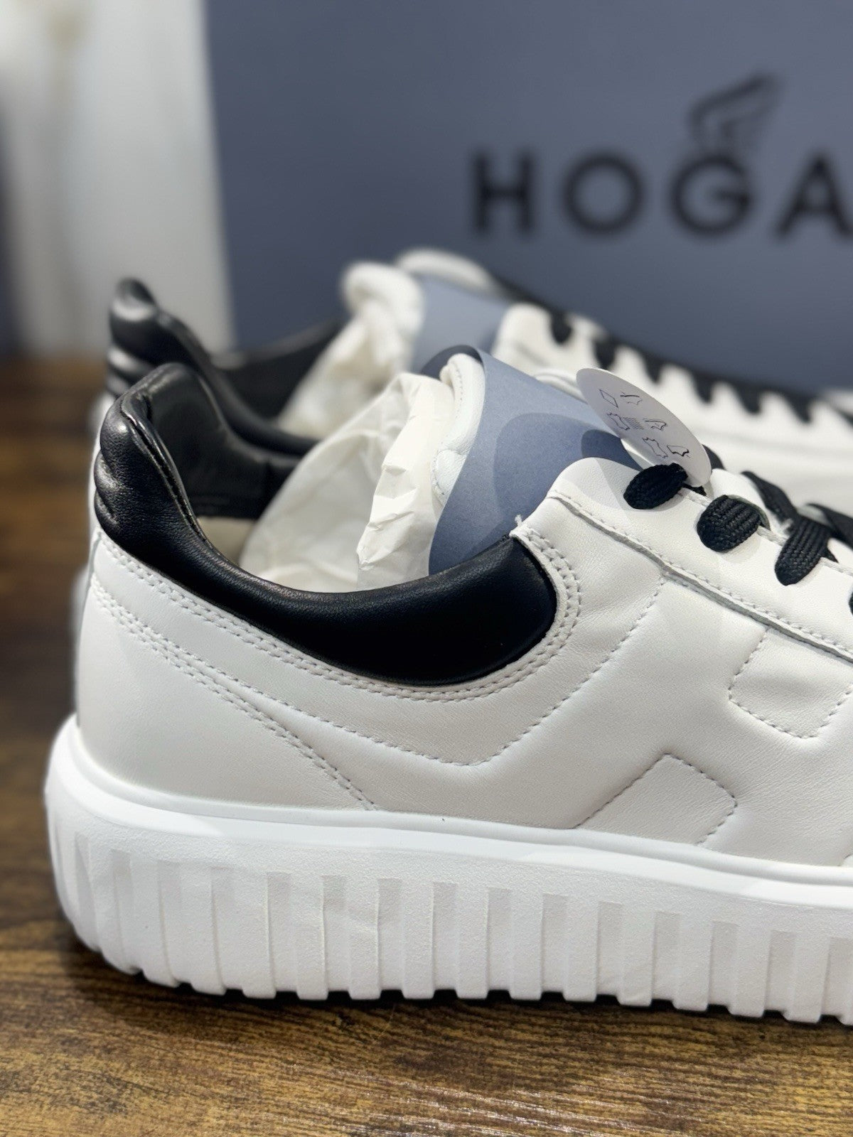 Hogan H-stripes  H Spezzata Pelle Bianca Memory Foam Scarpa Hogan Uomo 42