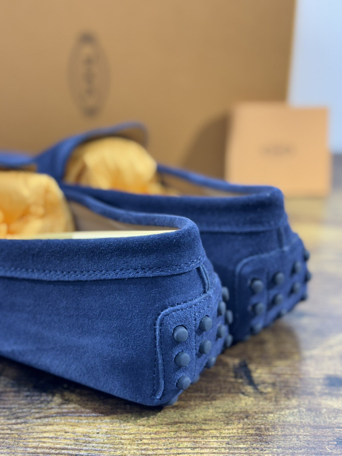 Tod’s Mocassino Uomo Icon Driver Gommino Suede Blu Luxury Tod’s 41