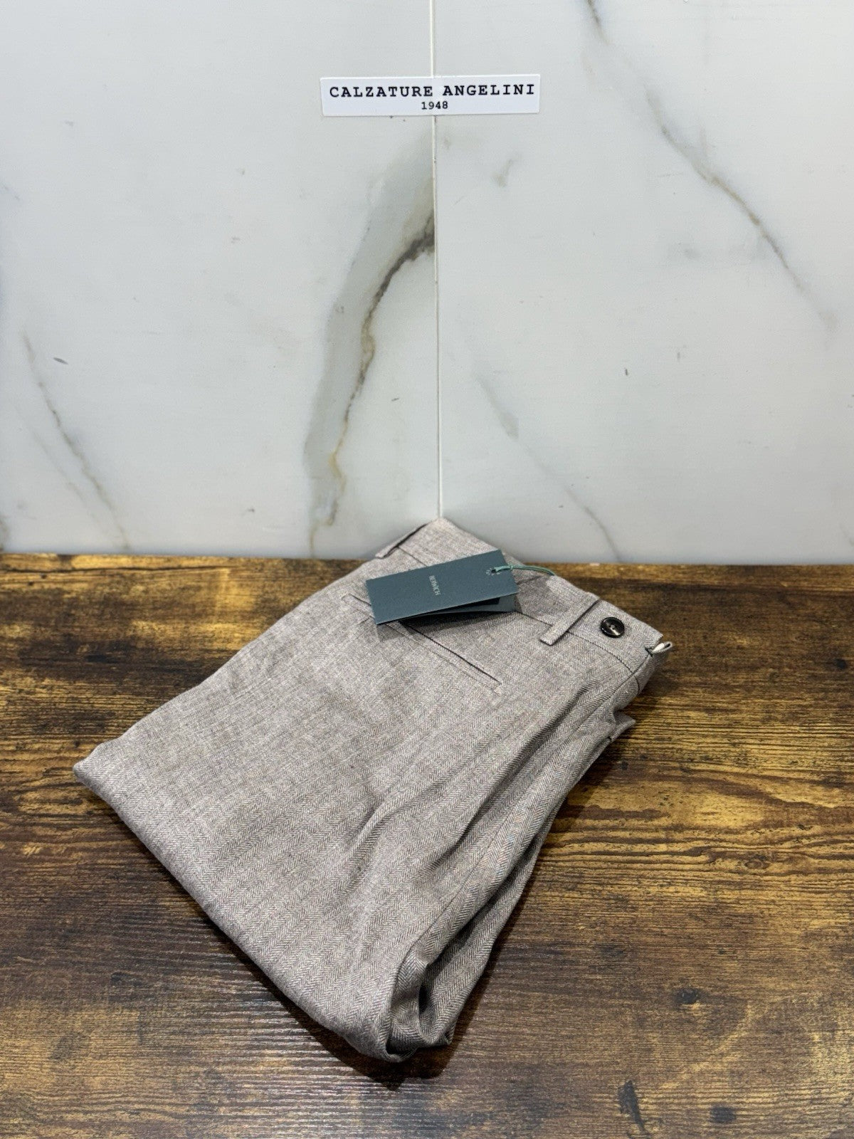 Berwich Pantalone Lino Barber Marrone   Made in Italy  Uomo 44