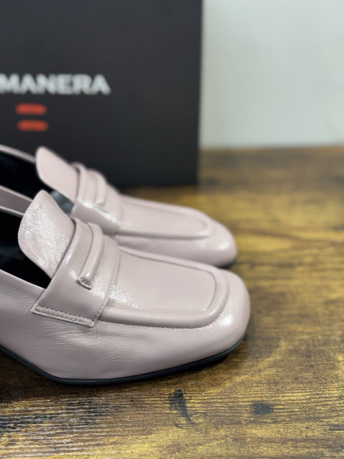 HALMANERA Mocassino   Pelle Malva Con Tacco Luxury Made In Italy Donna 41
