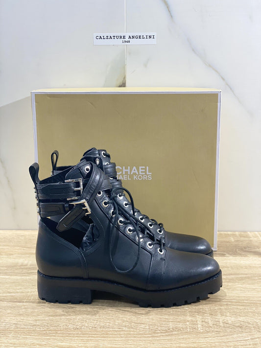 Michael Kors Bensen Bootie Pelle Nera Luxury Boot Woman 39