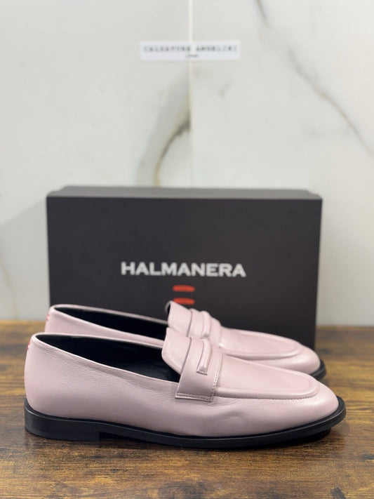 HALMANERA Mocassino   Pelle Malva Con Tacco Luxury Made In Italy Donna 41