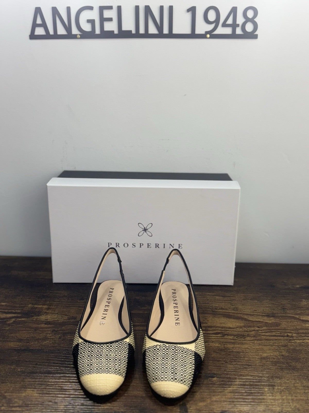 Prosperine Sling Back  In Raffia Nero Beige   Casual Flat Shoes Donna 36
