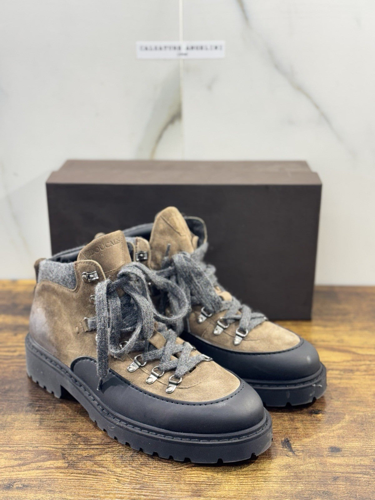 Doucal’s Stivaletto Uomo Pedula  Suede Cacao Fondo Roccia Extra Light Causal 41