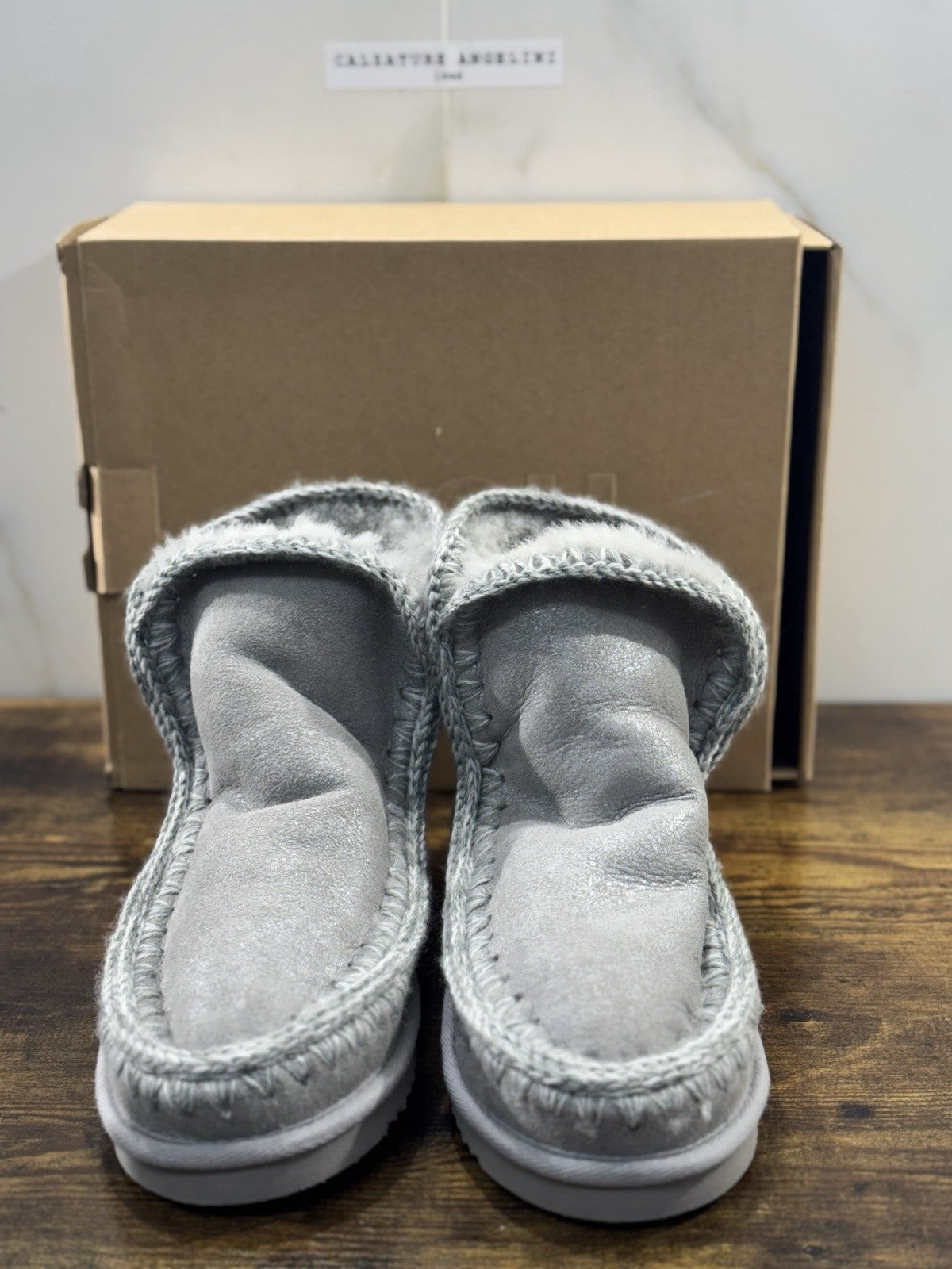 Mou eskimo 18 Cm Suede Grigio Perla  Casual Mou Woman Boot  41