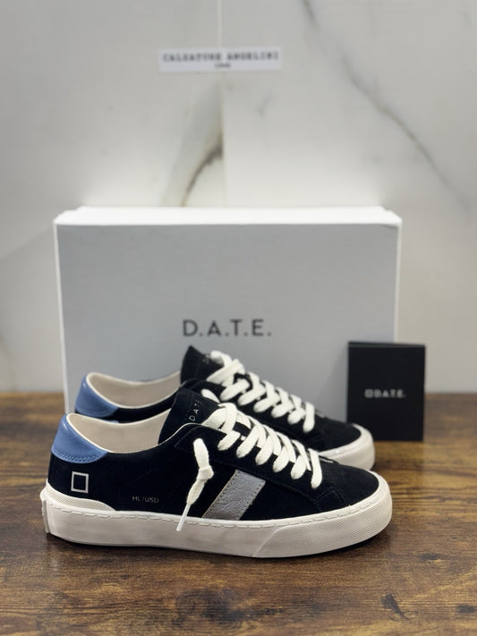 D.A.T.E Hill Low Donna   sneaker Pelle Used Black  Casual Shoes 36