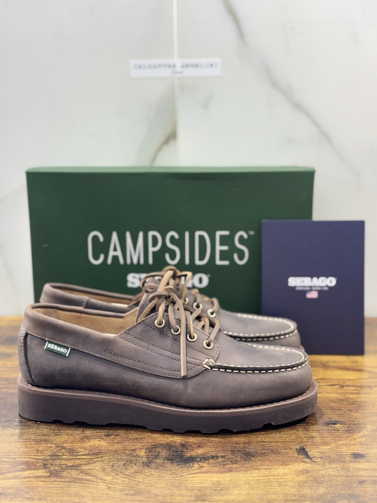 Sebago Askookfield Pelle Dark Brown  Scarpa Uomo Icon Sebago 41.5